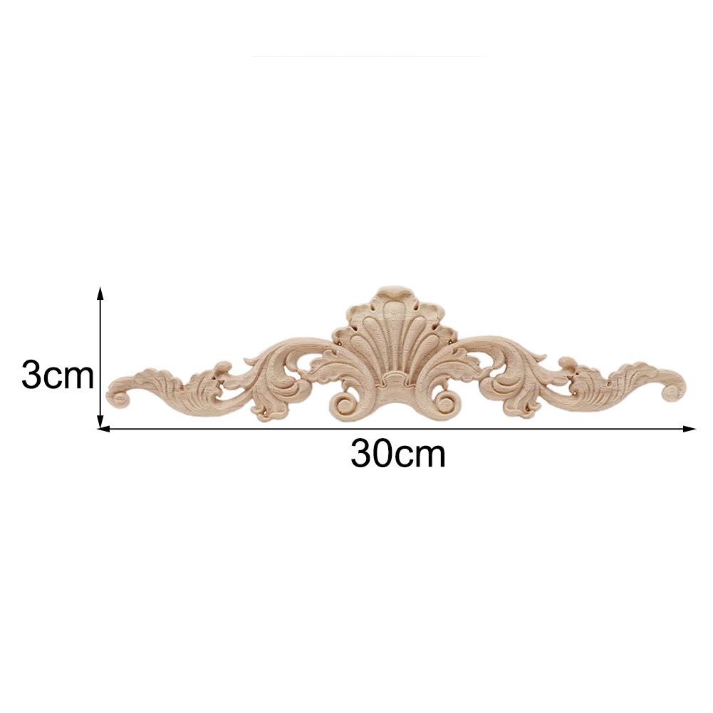 Деревянные резные аппликации, накладки, неокрашенная мебель, длинные деревянные цветочные наклейки, угловые деревянные аппликации, накладки, деревянные фигурки