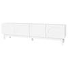 Lowboard, TV Cabinet with Curved, Wave-Shaped Doors, Shelves and TV Stand with Stabilizing Legs