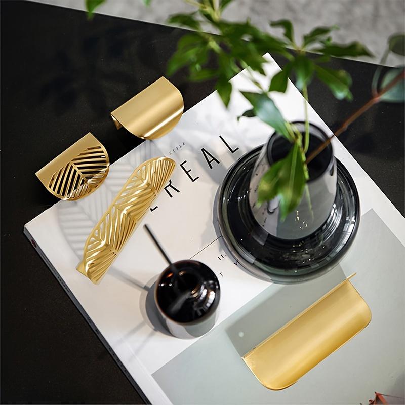 2 шт. латунная кромка, оттягивающаяся назад, монтируемая на палец, скрытая ручка для ящика, изогнутая кромка, невидимая ручка