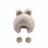 Fluffy Women's Lei Feng Cap Winter Warm Bunny Cat Ear Hat Fox Plush Ear Cap  New Year Gift