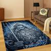 3D Viking Norse Mythology Odin Carpet Rug for Living Room Sofa Home Bedroom Kitchen Doormat Decor,Playroom Non-slip Floor Mat