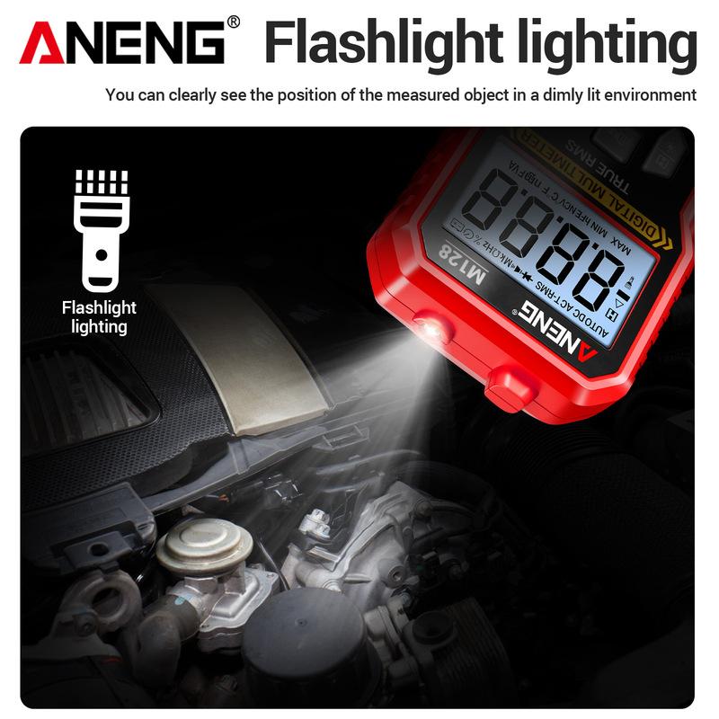 ANENG M128 Multi functional Portable Multimeter 6000 Count Backlit Screen Flashlight On/Off Beep General Electrician Multimeter