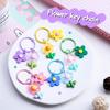 Creative Candy Color Flower Keychain Cute Cartoon Backpack Pendant Earphone Case Hanging Decoration Accessories Gifts