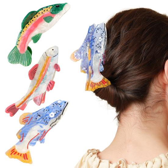 Заколка для волос в форме акулы для женщин, густые волосы, задняя головка для душа, заколка для волос, нескользящие аксессуары для волос, инструменты для укладки волос