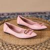 Балетки женские весенне-осенние на мягкой подошве, с острым носком, одинарные туфли для беременных женщин, туфли-лодочки, большие размеры 35-43