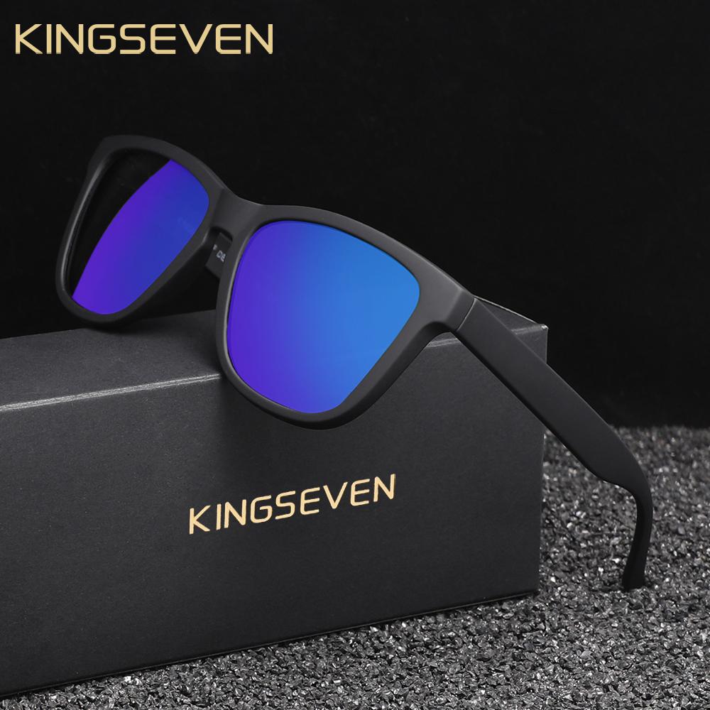 Kingseven Новые модные солнцезащитные очки для мужчин/женщин UV400 поляризованные линзы очки высокого качества классические матовые большие оправы водительские очки
