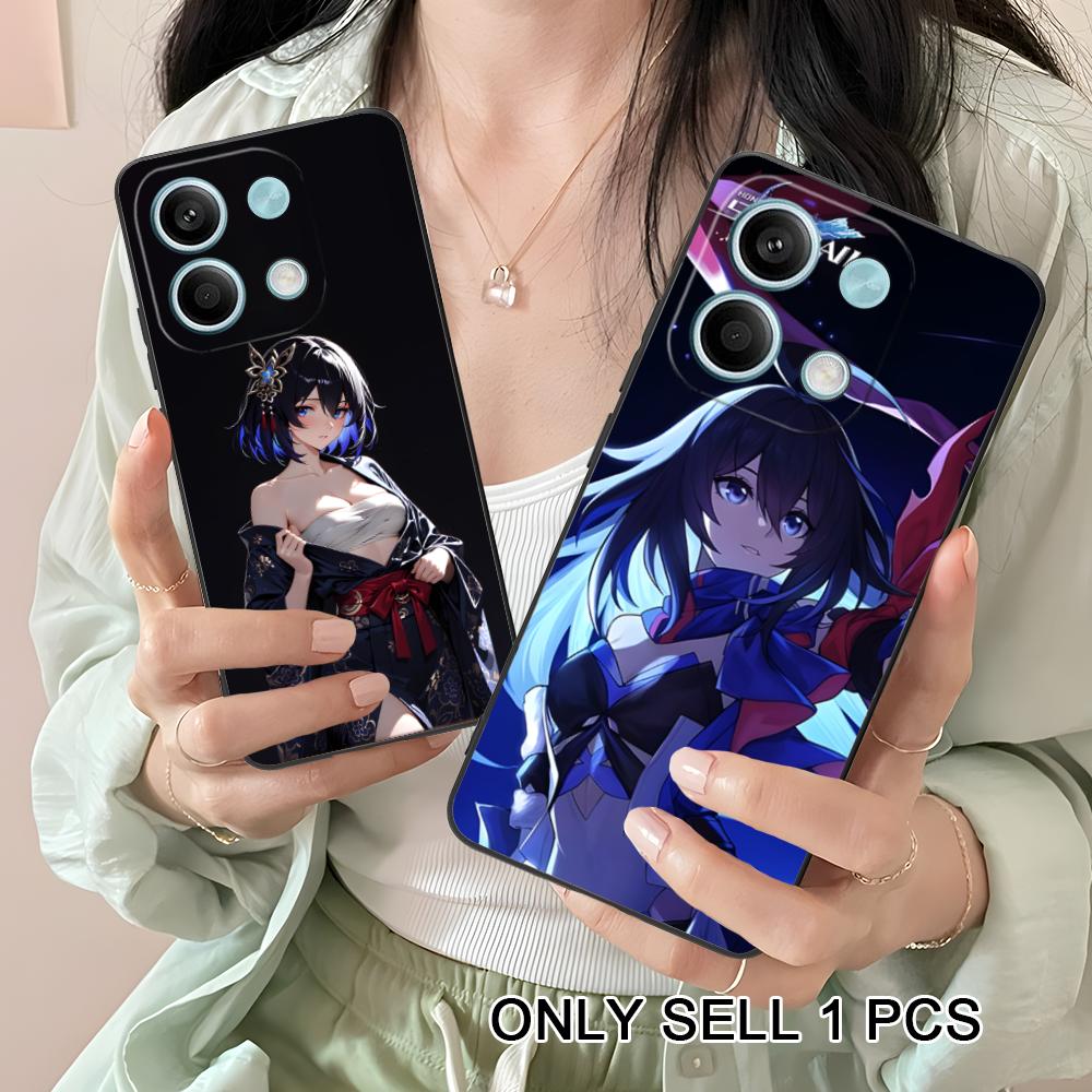 HSR Seele Матовый чехол из ТПУ для мобильного телефона Xiaomi Redmi Note 14 13 12 11 S Pro Plus 4G 5G Цветной печатный чехол