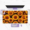 Autumn Sunflower Pumpkin Wood Grain Design Esports Gaming Mouse Pad Natural Rubber Nonslip Large Size For Laptop Desktop