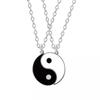 Jewelry Vintage Women Chinese Style Clavicle chain Gossip Pendant Couple Necklace Yin Yang Necklace