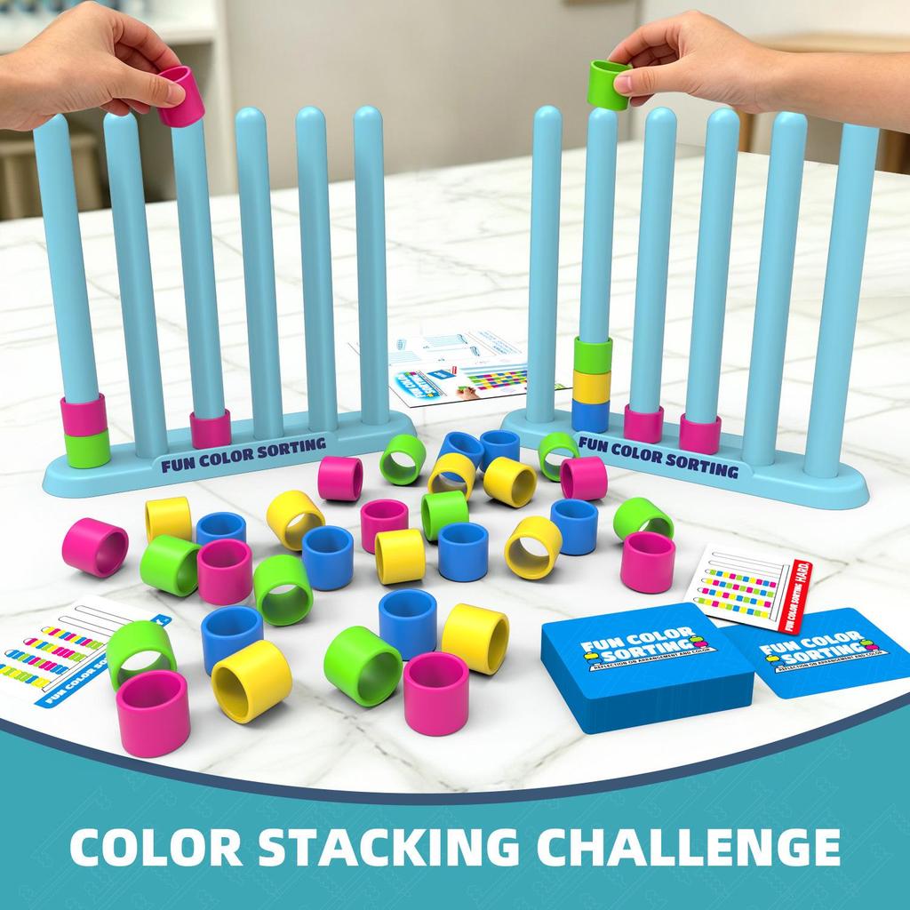 TK Bestseller Color Stack Challenge: Educational Parent-Child Party Game