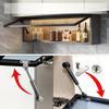 2pcs Aluminum Frame Glass Door Gas Struts Furniture Hinge Kitchen Cabinet Door Lift Pneumatic Support Hydraulic Gas Spring Stay