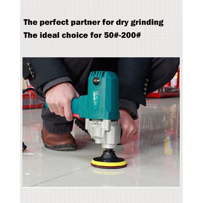 4 Inch Diamond Polishing Pads Kit, 14 Pcs Granite Polishing Pads 50#-3000# Pads with Metal Rods, for Granite, Concrete, Marble, Stone, Tiles, with