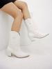 Chertoi Seoul Wide Half Western Boots 2 Colors