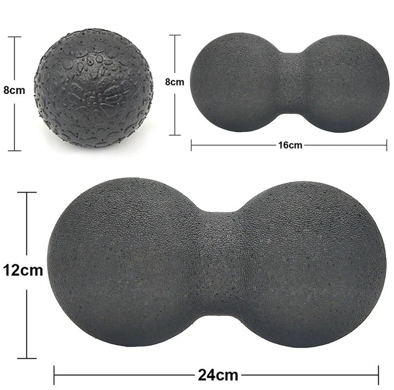 Набор массажных мячей из EPP, мяч для лакросса, легкий легкий мяч для спины, шеи, ног, глубокая ткань, миофасциальный релиз