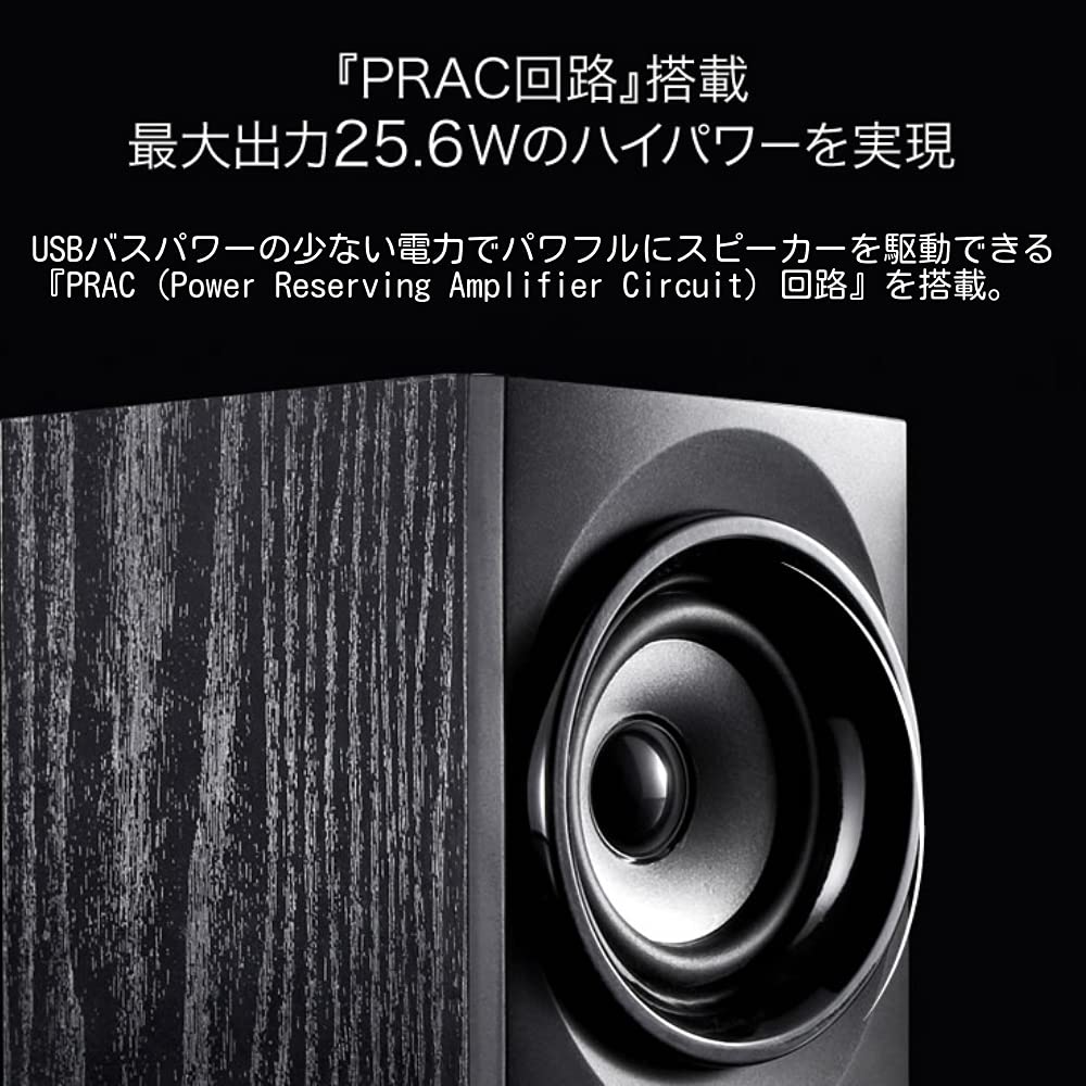 Sanwa Supply High Power USB Speaker Output Усилитель басов Пассивный радиатор Черный 25.6W MM-SPU9BK