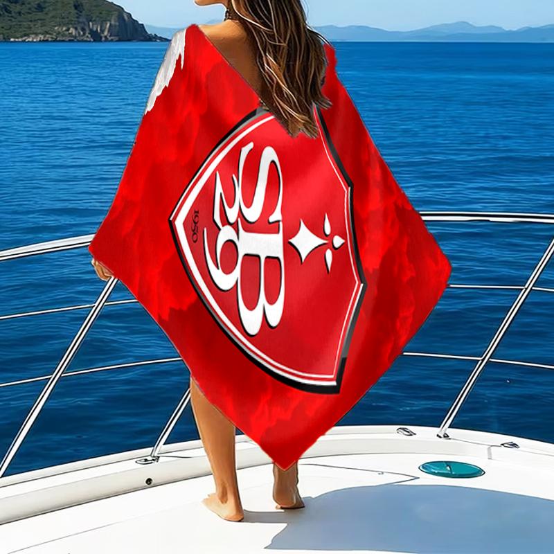 Strength Brestois Emblem Beach Towel - Soft, Absorbent Microfiber, Lightweight, Ideal for The Beach, Parties, Travel, Camping fan gifts