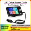 European DAB Radio Receiver In Car with Screen Stereo Sound Digital Signal Antenna Broadcast Adapter FM Transmitter