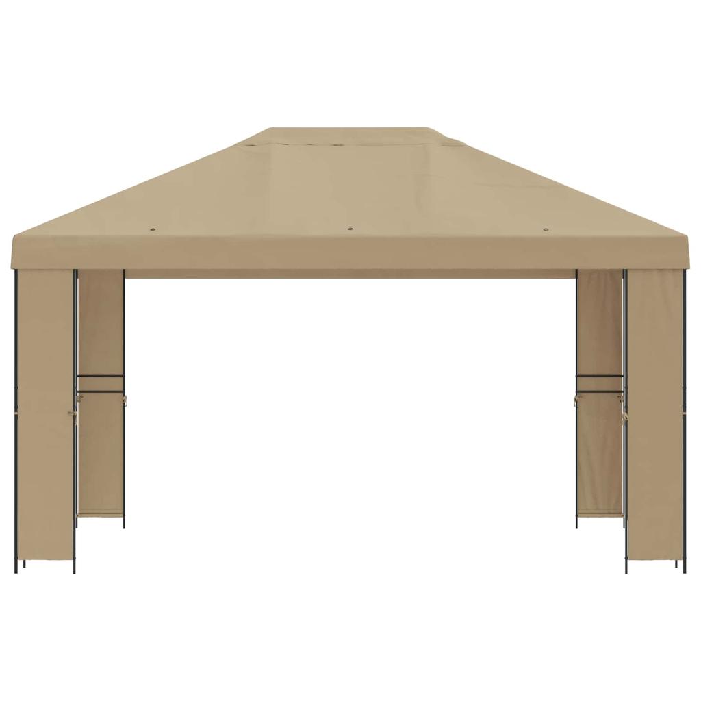 Pavilion 4 x 3 m Beige Polyester and Steel 190 gsm