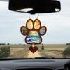 Pet Memorial Suncatcher Hanging Decoration Dog Cat Paw Car Rearview Mirror Hanging Ornament Loss of