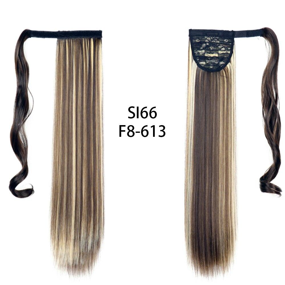 Long Straight Clip In Hair Tail False Hair Ponytail Hairpiece With Hairpins Synthetic Hair Pony Tail Hair Extension