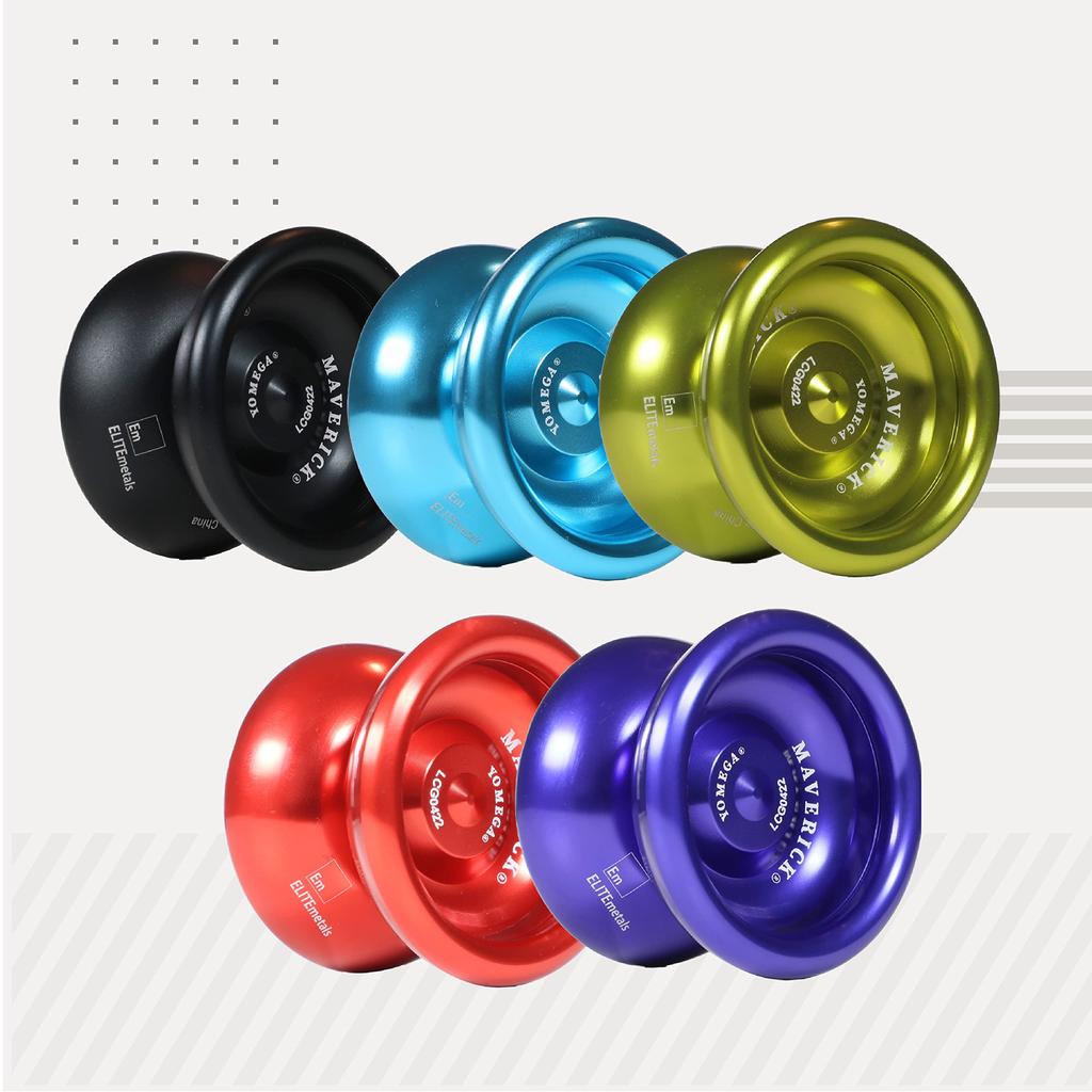 Yomega Maverick Professional Aluminum Metal Yoyo for Kids and Beginners with C Size Ball Bearing for Advanced yo yo Tricks and Responsive Return Extra