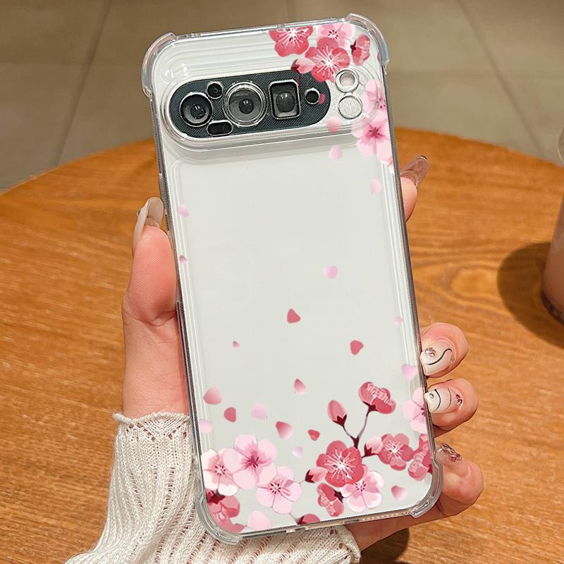 Мультяшный цветочный узор TPU Чехол для телефона Для Google Pixel 9 Pro Pixel 9 Pro XL Тонкий Мягкий Прозрачная Задняя крышка Для Google Pixel 9A