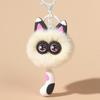 Cute Rex Rabbit Hair Kitten Keychain Pendant Girl Heart Plush Cartoon Doll Doll Bag Accessories Gift