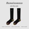 Яркие оранжевые носки для йоги и фитнеса Renaissance, низкое давление, до середины икры