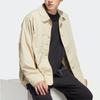 Adidas Originals Pure Color Single-Breasted Contrast Stitching Work Jacket Men Jackets Khaki HM8015
