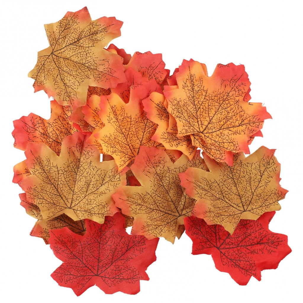 Artificial Decor For Display Maple Leaves Pinecones
