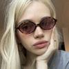 Сексуальные маленькие овальные солнцезащитные очки с леопардовым принтом, женские милые очки без макияжа, простые очки в оправе, мужские очки, милые декоративные компьютерные очки