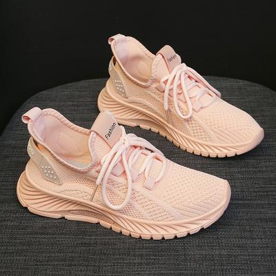 Новая спортивная обувь, женская легкая амортизирующая повседневная обувь с круглым носком, дышащая студенческая обувь для бега, сетчатая обувь