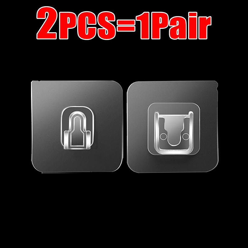 Двусторонние самоклеящиеся настенные крючки прозрачный бесследный настенный крючок для кухни ванной комнаты держатели для присосок для штепсельных вилок