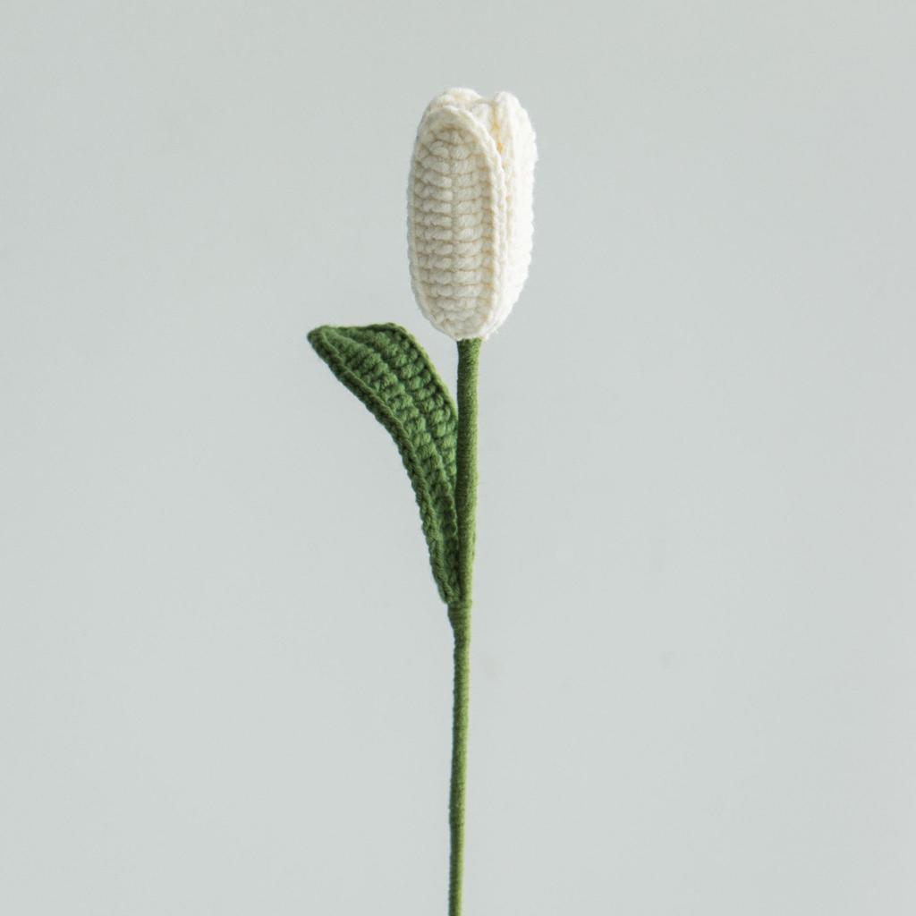 Handmade Woven Yarn Knitted Faux Flower Bouquet