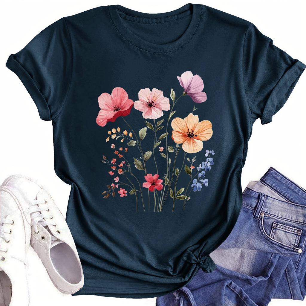 Toddler Girl Boy T-Shirts Kids Top Boys And Girls Printed Short Sleeved T-shirt 1-12Y