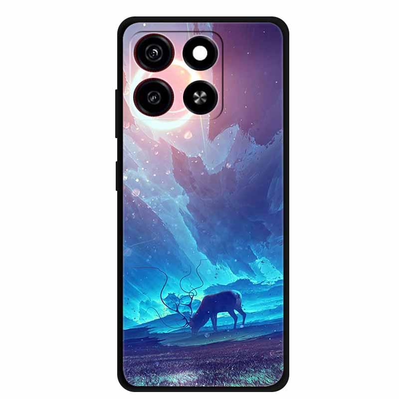 For ZTE Blade A35 A55 Case Phone Cover Shockproof TPU Soft Silicone Fundas Painted For ZTE Blade A35 Z2453 Global Bumper Shell