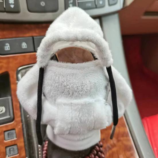 Чехол для переключения передач автомобиля, толстовка с капюшоном, мягкий плюш, чехол для ручки переключения передач автомобиля, толстовка с ручной ручкой, чехол для рычага переключения передач, аксессуары для салона автомобиля