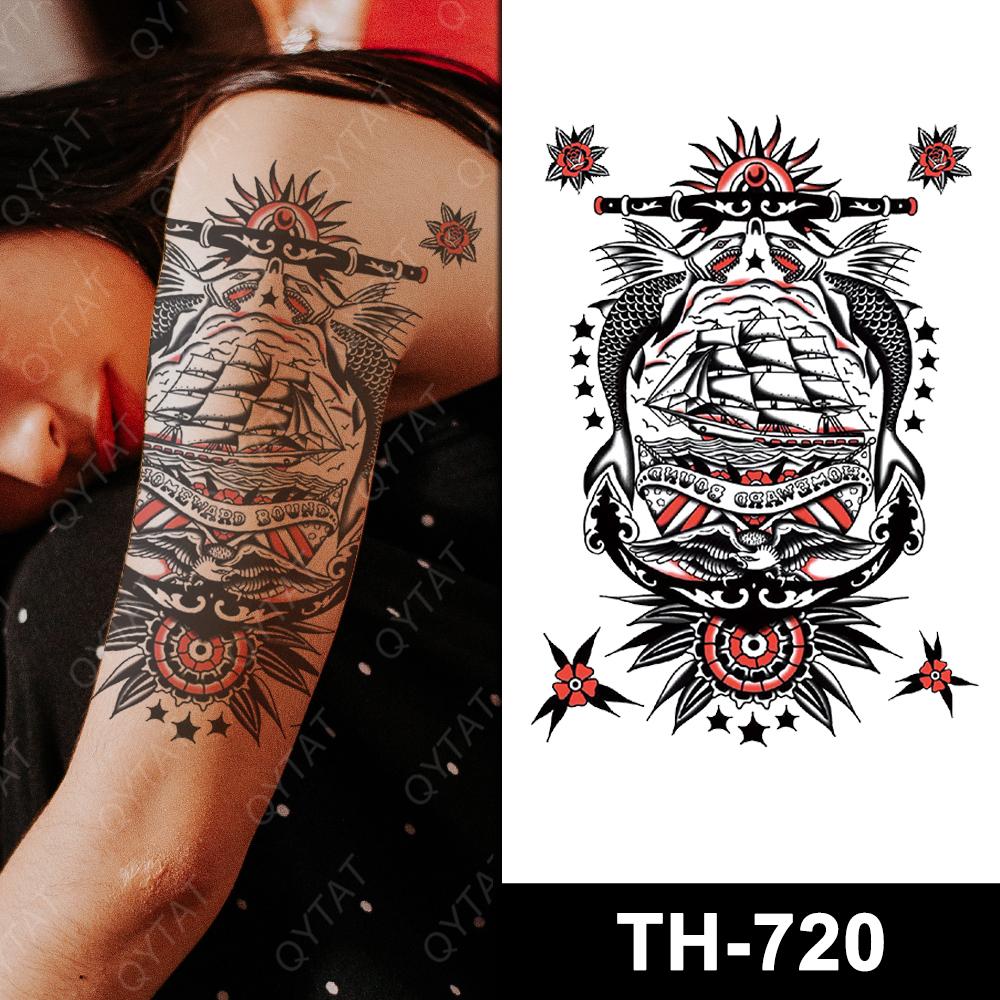 Custom Half Arm Temporary Tattoo Sticker Tribal Tatuaje Temporal