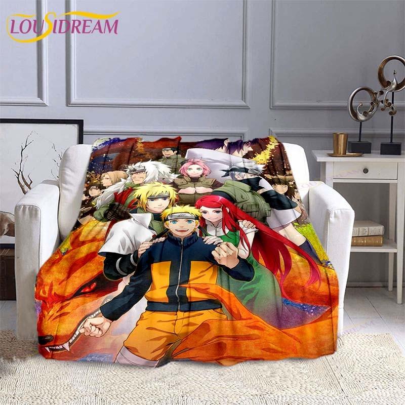 Модное одеяло Наруто, фланелевое одеяло в стиле аниме, мягкое одеяло с 3D принтом, мультяшное покрывало, диван, дорожное детское одеяло для кемпинга