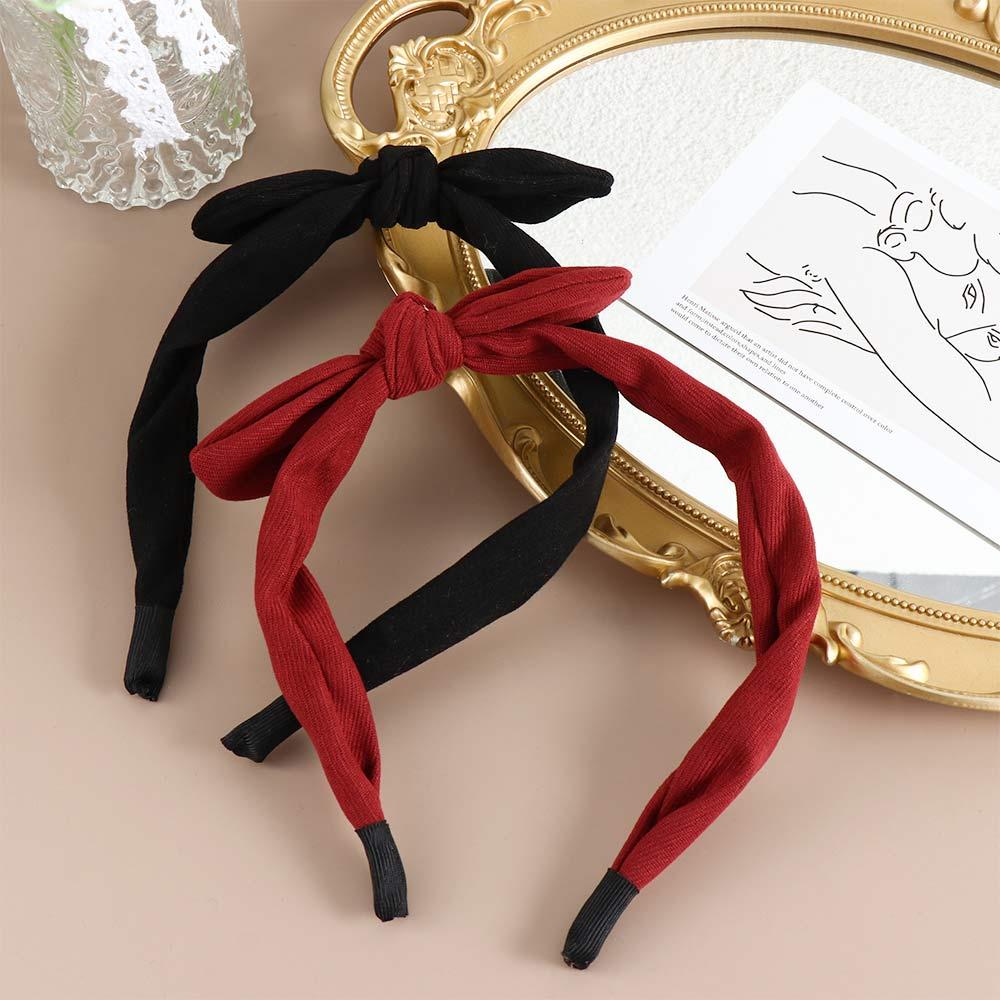 Velvet Bow Headwear Hair Accessories Bow Hair Hoop Bow Hair Band Korean Headbands Head Hoop