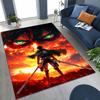 Anime Attack On Titan Eren Mikasa Cartoon Rug for Bedroom Living Room Sofa Home Doormat Decor,Kids Play Non-slip Floor Mat Gift