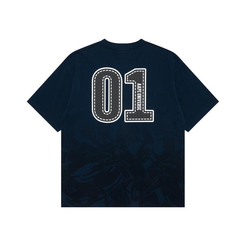 Aape T-Shirts Men's Crew Neck Moderate Straight Fit AAPTEM1441XXM