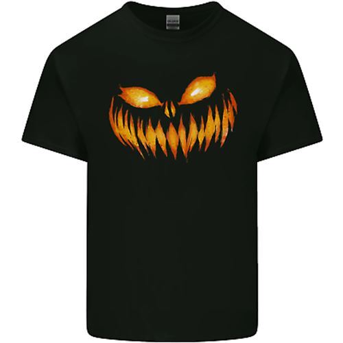 Pumpkin Face Halloween Horror Scary Kids T-Shirt Boys Girls