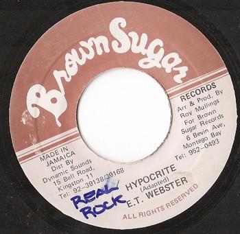 7-дюймовая пластинка E.T. WEBSTER Hypocrite NONE Brown Sugar Ямайка Регги Ска Даб Б/У