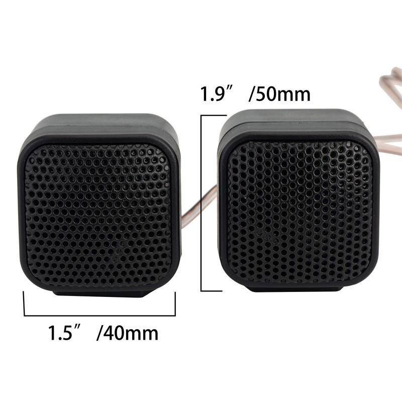 2 шт. мини-динамики для твитера, автомобильный аудиодинамик, 500 Вт, 12 В, черный, универсальный, подходит для большинства автомобилей
