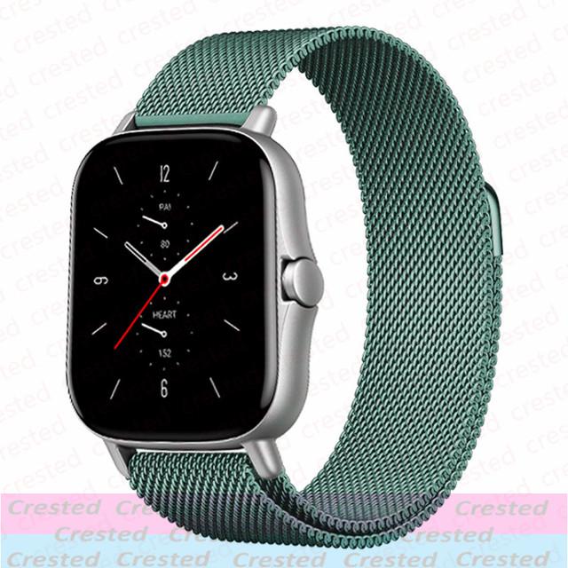 20 мм/22 мм Миланская петля Ремешок Для Amazfit GTS/4/2/2e/3/GTS2 Mini/GTR 47/GTR2/4/3/Pro Браслет для часов ремешок Amazfit bip 6 5 ремешки