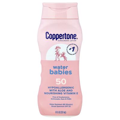 Солнцезащитный лосьон, Water Baby, SPF 50, 237 мл(8 жидких унций)