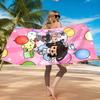 Игровые персонажи Toca Boca на сетчатом пляжном полотенце, Быстросохнущее, Легко ухаживать, Подходит как для фитнеса, так и для пляжного отдыха, Спортивный незаменимый аксессуар