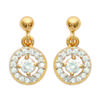 [J9415] - Gold Plated 'Déesse' Earrings - 14x7 Mm