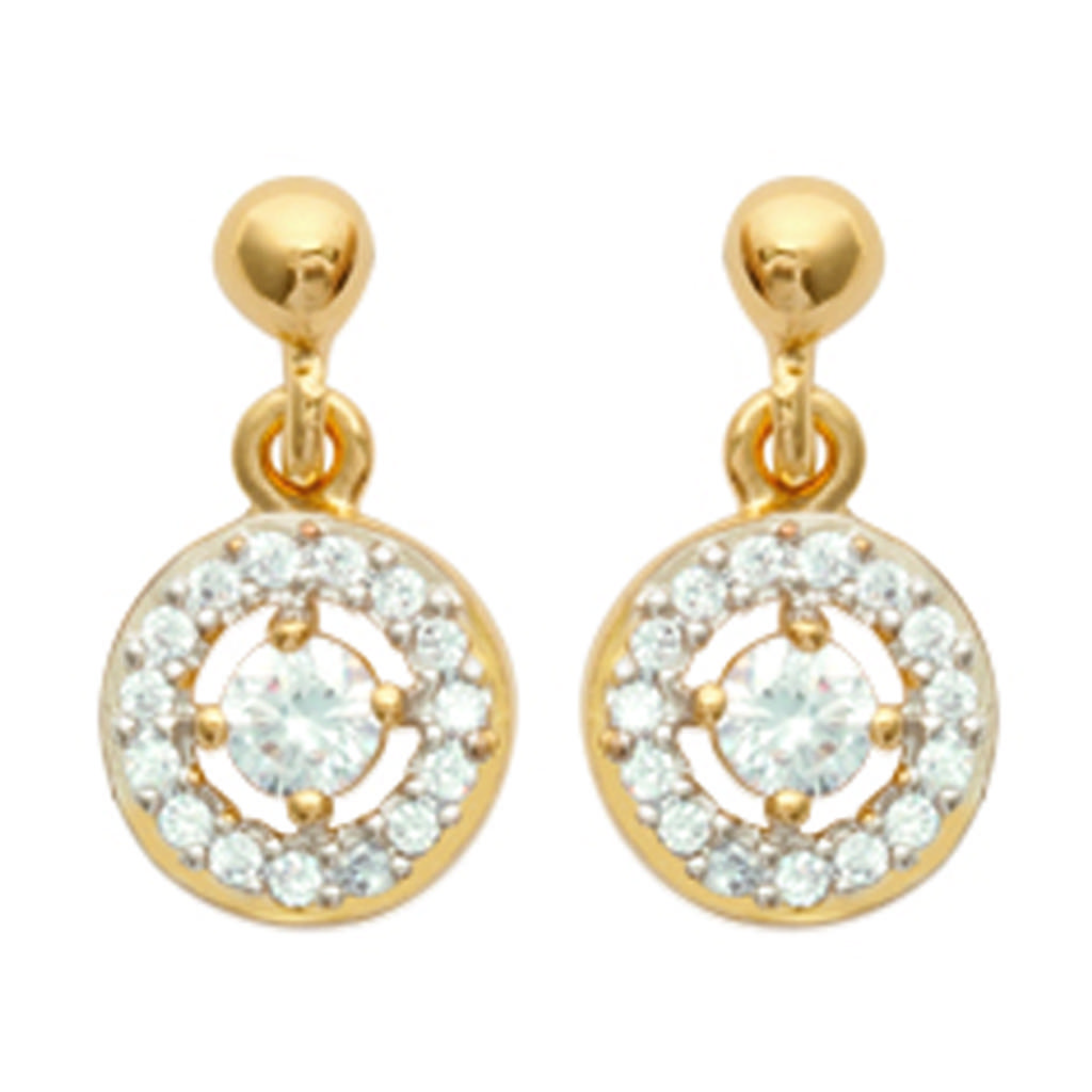 Les Trésors De Lily [J9415] - Gold Plated 'Déesse' Earrings - 14x7 Mm